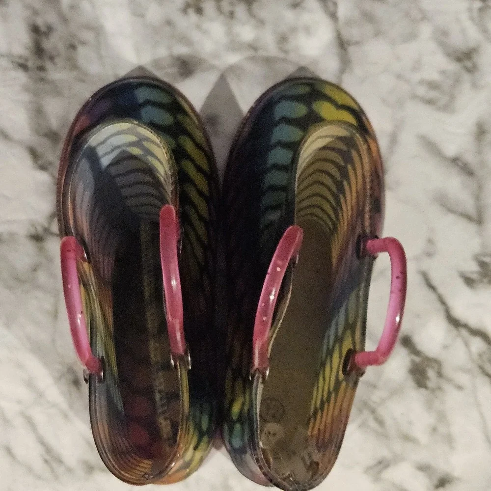 Wildkin Rainbow Hearts Toddler Girls Rain Boots Size 12 | Missing Left Insole‎